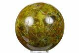 Polished Green Opal Sphere - Madagascar #257246-1